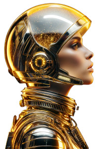 Futuristic Space Woman V5 Vinyl Car Decal Sticker – Waterproof & UV-Resistant 