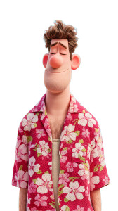 Pixar-Style Vacationer Vinyl Car Decal Sticker – Waterproof & UV-Resistant 