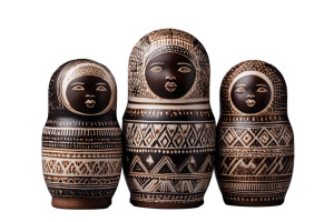 African Nesting Dolls Vinyl Car Decal Sticker – Waterproof & UV-Resistant 