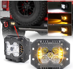 Race Sport Lighting HD Series LED Driving/ Fog Light | 40W 12V-24V | Combo Beam 3500LM | Amber Strobe | Aluminum Flush Mount Race Sport Lighting HD Series LED Driving/ Fog Light | 40W 12V-24V | Combo Beam 3500LM | Amber Strobe | Aluminum Flush Mount
