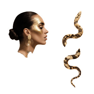 Golden Medusa Portrait V2 Vinyl Car Decal Sticker – Waterproof & UV-Resistant 