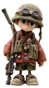 Clay Soldier Animation Vinyl Car Decal Sticker – Waterproof & UV-Resistant 