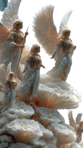 Radiant Angels Descending Vinyl Car Decal Sticker – Waterproof & UV-Resistant 