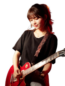 Guitar Playing Girl Vinyl Car Decal Sticker – Waterproof & UV-Resistant 