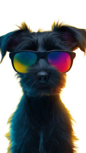 Cute Sunglassed Dog Vinyl Car Decal Sticker – Waterproof & UV-Resistant 