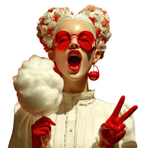 Stylized Joyful Girl Vinyl Car Decal Sticker – Waterproof & UV-Resistant 