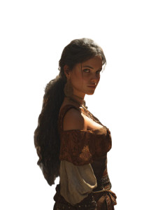 Mysterious Medieval Maiden Vinyl Car Decal Sticker – Waterproof & UV-Resistant 