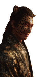 Leopard Demon Hanfu Vinyl Car Decal Sticker – Waterproof & UV-Resistant 