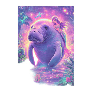 Manatee And Mermaid Vinyl Car Decal Sticker – Waterproof & UV-Resistant Manatee And Mermaid Vinyl Car Decal Sticker – Waterproof & UV-Resistant
