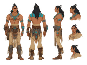 Aztec Warrior Sheet Vinyl Car Decal Sticker – Waterproof & UV-Resistant 