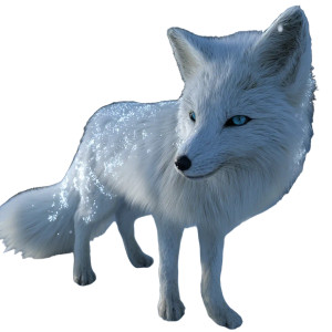 Mystical White Fox Vinyl Car Decal Sticker – Waterproof & UV-Resistant 