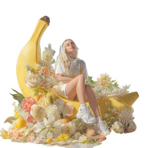 Girl On Giant Banana Vinyl Car Decal Sticker – Waterproof & UV-Resistant 