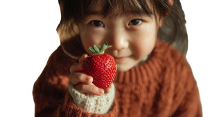 Joyful Strawberry Hold Vinyl Car Decal Sticker – Waterproof & UV-Resistant 