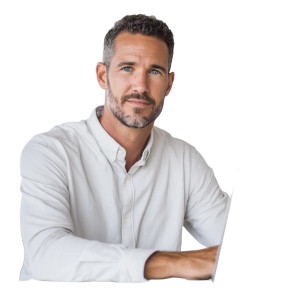 Confident Entrepreneur Working Vinyl Car Decal Sticker – Waterproof & UV-Resistant 