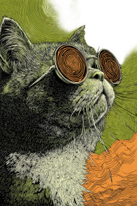 Stylized Persian Cat Vinyl Car Decal Sticker – Waterproof & UV-Resistant 