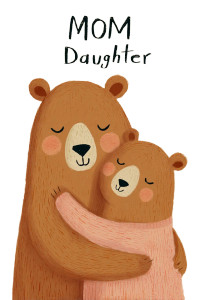 Mom & Daughter Bears Vinyl Car Decal Sticker – Waterproof & UV-Resistant 