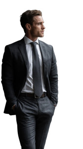 Confident Corporate Executive Vinyl Car Decal Sticker – Waterproof & UV-Resistant 