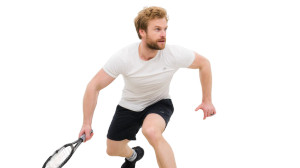 Tennis Player Forehand Vinyl Car Decal Sticker – Waterproof & UV-Resistant 