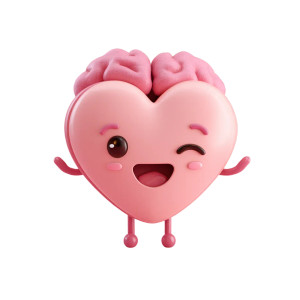 Pink Heart Brain Vinyl Car Decal Sticker – Waterproof & UV-Resistant 