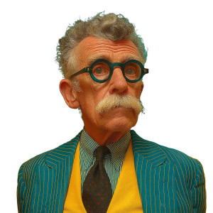 Curious British Gentleman Vinyl Car Decal Sticker – Waterproof & UV-Resistant 