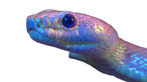 Iridescent Tropical Snake Vinyl Car Decal Sticker – Waterproof & UV-Resistant 