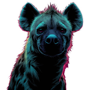Cyberpunk Hyena Vinyl Car Decal Sticker – Waterproof & UV-Resistant 