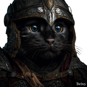 Viking Armor Cat Vinyl Car Decal Sticker – Waterproof & UV-Resistant 