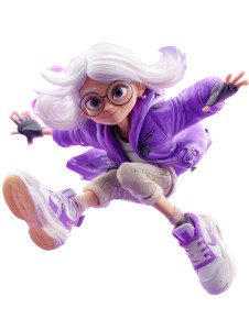 Stylized Cartoon Figure V3 Vinyl Car Decal Sticker – Waterproof & UV-Resistant 