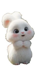 Fluffy Bunny Vinyl Car Decal Sticker – Waterproof & UV-Resistant Fluffy Bunny Vinyl Car Decal Sticker – Waterproof & UV-Resistant