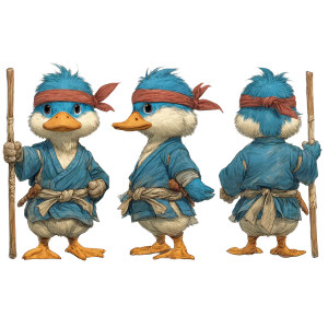 Martial Arts Duck V3 Vinyl Car Decal Sticker – Waterproof & UV-Resistant 