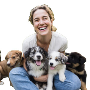 Woman With Puppies V2 Vinyl Car Decal Sticker – Waterproof & UV-Resistant 