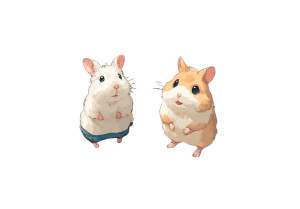Painting Hamster Vinyl Car Decal Sticker – Waterproof & UV-Resistant 