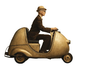 Dieselpunk Gentleman Vinyl Car Decal Sticker – Waterproof & UV-Resistant 