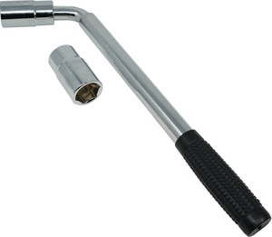 Chrome Vanadium Lug Nut Wrench | Telescoping Handle Extends to 19 Inches | 1/2 Inch Drive | Durable Chrome Plated Steel