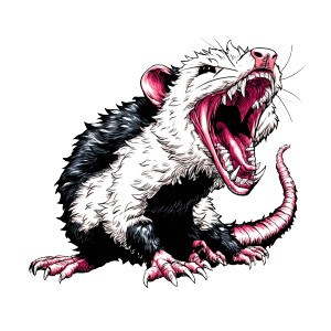 Aggressive Opossum Vinyl Car Decal Sticker – Waterproof & UV-Resistant  Aggressive Opossum Vinyl Car Decal Sticker – Waterproof & UV-Resistant