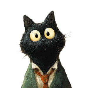 Surprised Cat Vinyl Car Decal Sticker – Waterproof & UV-Resistant  Surprised Cat Vinyl Car Decal Sticker – Waterproof & UV-Resistant