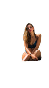 Brunette By Pool V2 Vinyl Car Decal Sticker – Waterproof & UV-Resistant 