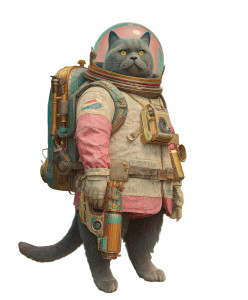 Space Cat Hero V2 Vinyl Car Decal Sticker – Waterproof & UV-Resistant 