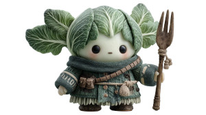 Cute Cabbage Character V2 Vinyl Car Decal Sticker – Waterproof & UV-Resistant 