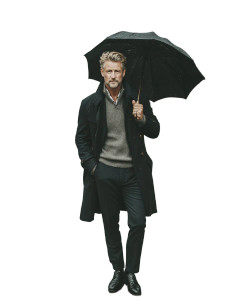 Elegant Man Trenchcoat Vinyl Car Decal Sticker – Waterproof & UV-Resistant 