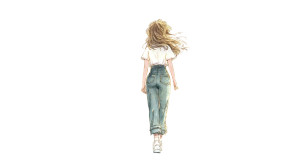 Walking Woman Park Vinyl Car Decal Sticker – Waterproof & UV-Resistant 