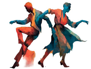 Jazz Dancers Art Vinyl Car Decal Sticker – Waterproof & UV-Resistant 