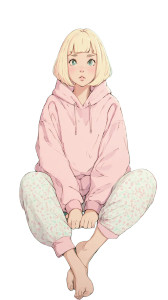 Anime Cozy Hoodie Vinyl Car Decal Sticker – Waterproof & UV-Resistant 