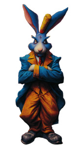 Gothic Bunny Mascot Vinyl Car Decal Sticker – Waterproof & UV-Resistant 