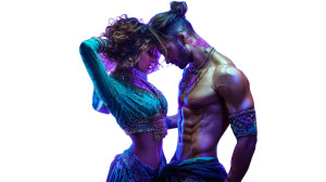 Cyberpunk Dance Duo V2 Vinyl Car Decal Sticker – Waterproof & UV-Resistant 