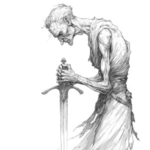 Emaciated Man Vinyl Car Decal Sticker – Waterproof & UV-Resistant 