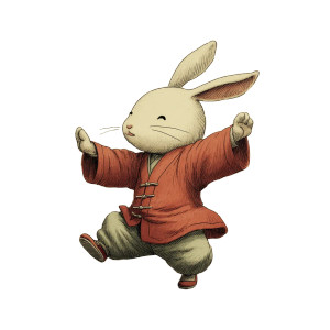 Tai Chi Rabbit Vinyl Car Decal Sticker – Waterproof & UV-Resistant  Tai Chi Rabbit Vinyl Car Decal Sticker – Waterproof & UV-Resistant