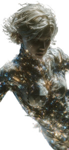 Cyberpunk Quantum Woman Vinyl Car Decal Sticker – Waterproof & UV-Resistant 