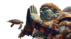 Buddha Octopus Robot Vinyl Car Decal Sticker – Waterproof & UV-Resistant 