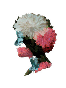 Floral Head Design Vinyl Car Decal Sticker – Waterproof & UV-Resistant 